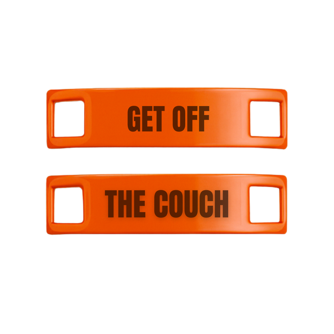 Get Off The Couch Motivational Shoe Tags
