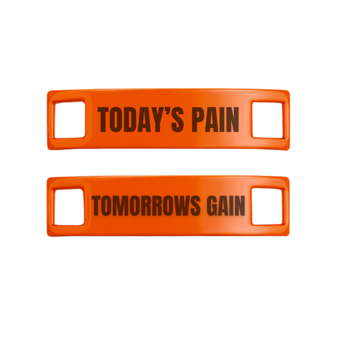 Today's Pain Tomorrow's Gain Motivational Shoe Tags