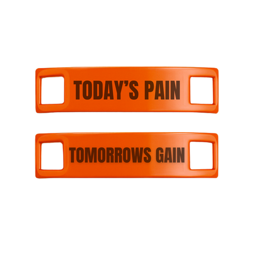Today's Pain Tomorrow's Gain Motivational Shoe Tags