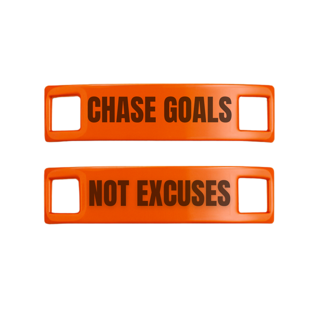 Chase Goals Not Excuses Motivational Shoe Tags