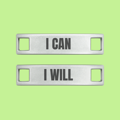 I Can I Will Motivational Shoe Tags
