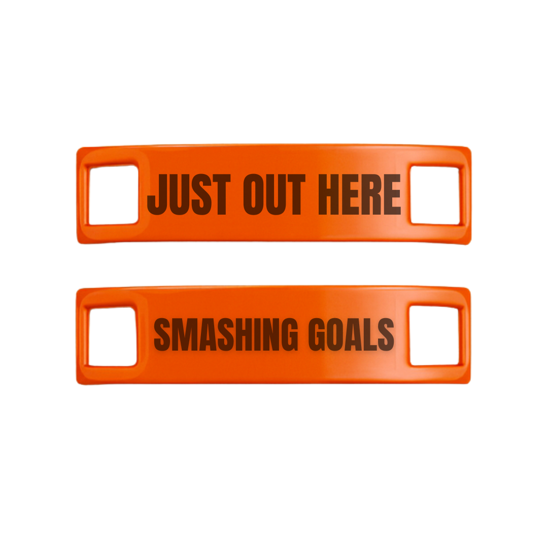 Just Out Here Smashing Goals Motivational Shoe Tags